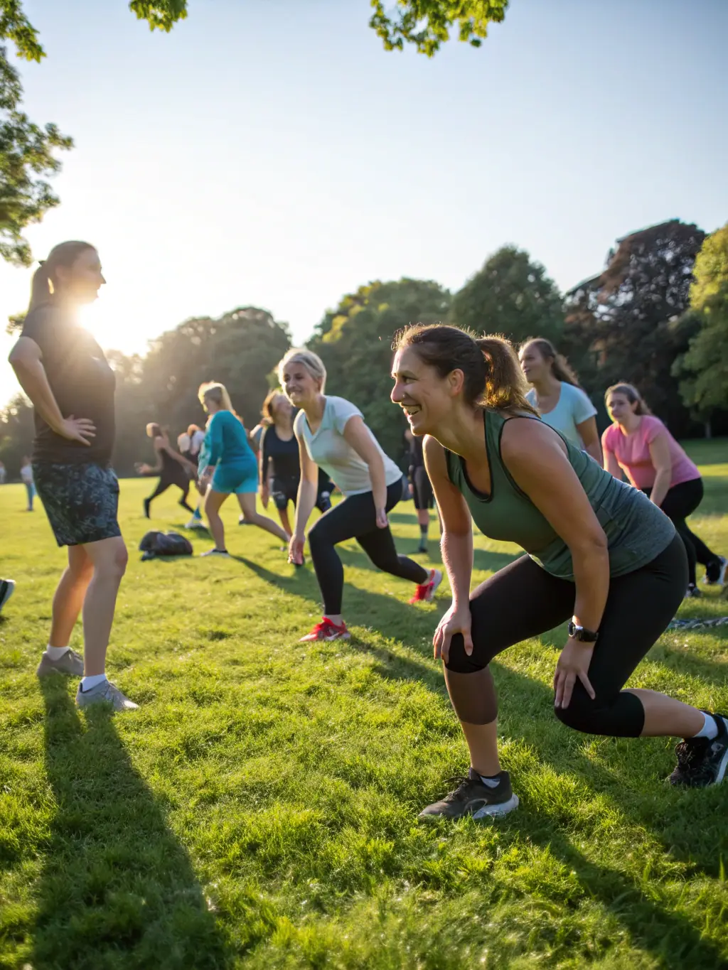 A group of people participating in a MOVE program session, focusing on improving mobility and physical fitness, led by a certified instructor.