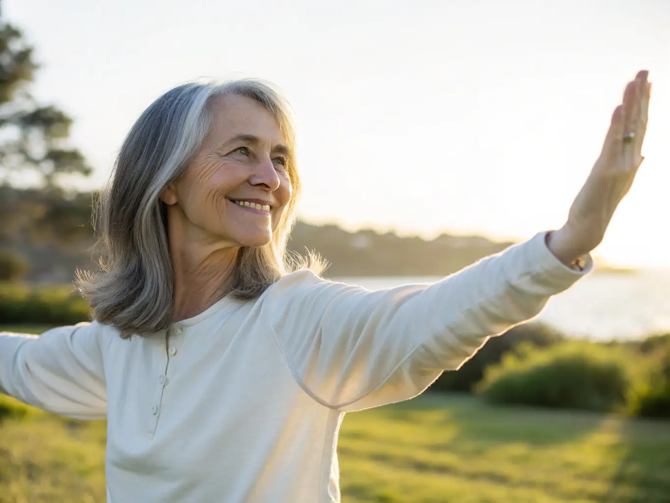An older adult confidently participating in a movement therapy session at Prime Meridian Healthcare, highlighting the clinic's commitment to mobility.