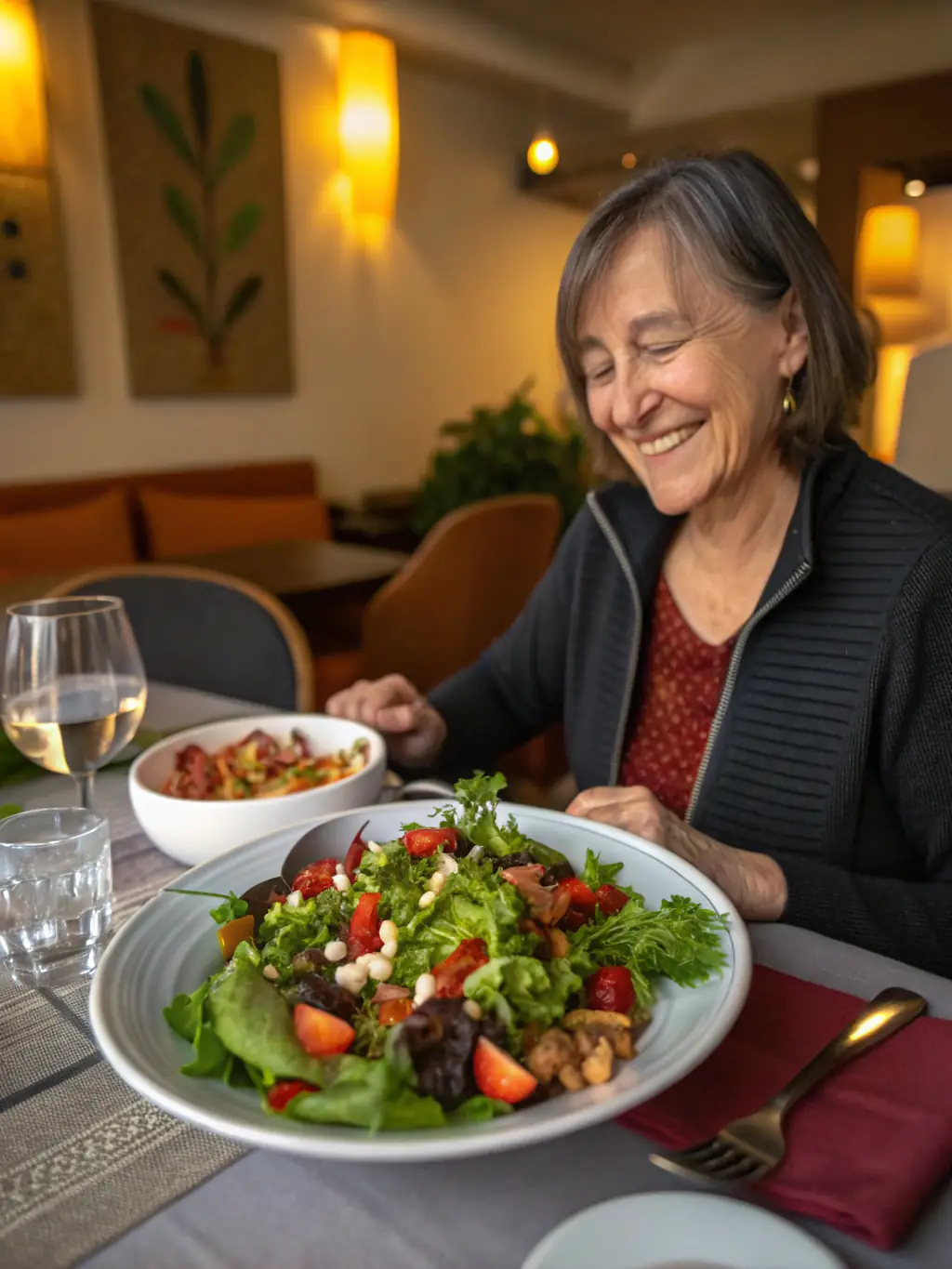 A person enjoying a healthy meal, showcasing the focus on nutrition in the Metabolic Health Program at Prime Meridian Healthcare.